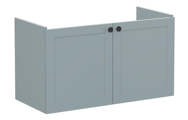 VitrA Root Classic 100cm 2 Door Washbasin Unit - Matt Fjord Green